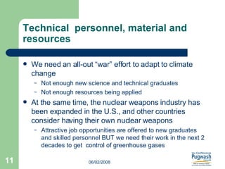 Nuclear Weapons and Climate Change | PPT
