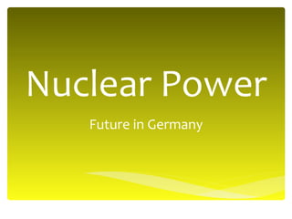 Nuclear  Power Future in Germany 