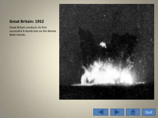 Nuclear Arms Race Power Point Project