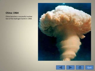 Nuclear Arms Race Power Point Project