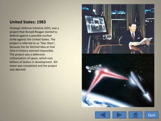 Nuclear Arms Race Power Point Project