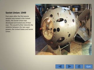 Nuclear Arms Race Power Point Project