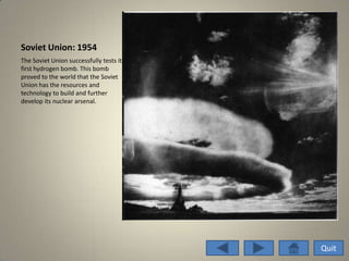 Nuclear Arms Race Power Point Project