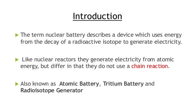 Nuclear Battery Ppt