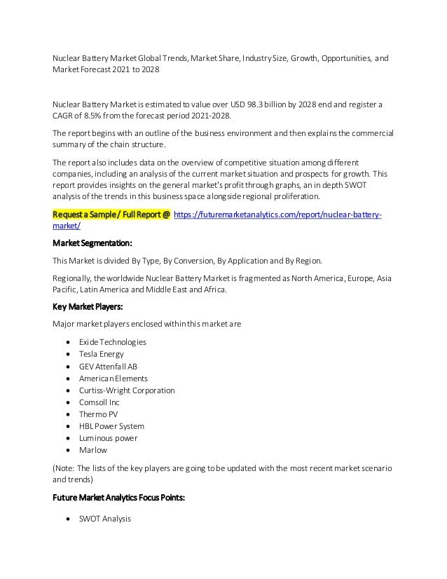 Nuclear battery market global trends, market share, industry size, growth, opportunities, and market forecast 2021 to 2028 2 nuclear battery market global trends market share industry size growth opportunities and market forecast 2021 to 2028 1 638