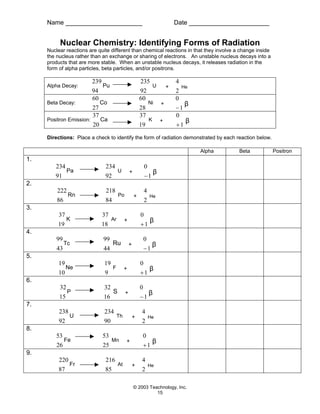 Nuclear Decay