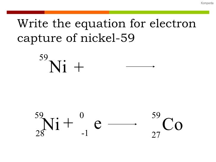 nuclear decay electron capture equation