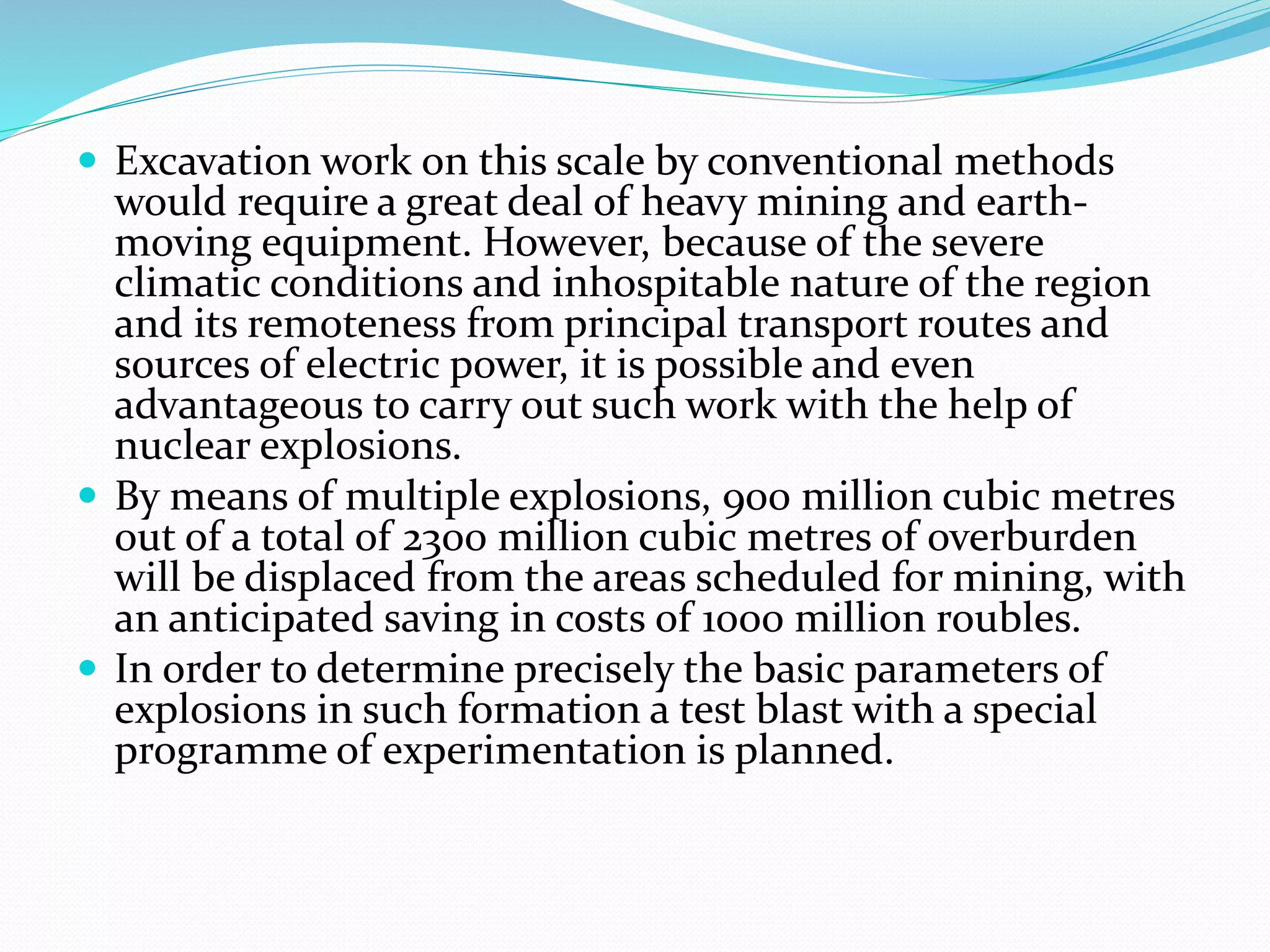 Nuclear devices for mining | PPTX