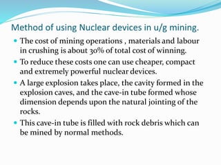 Nuclear devices for mining | PPTX