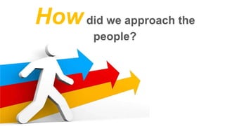 How did we approach the
people?

 