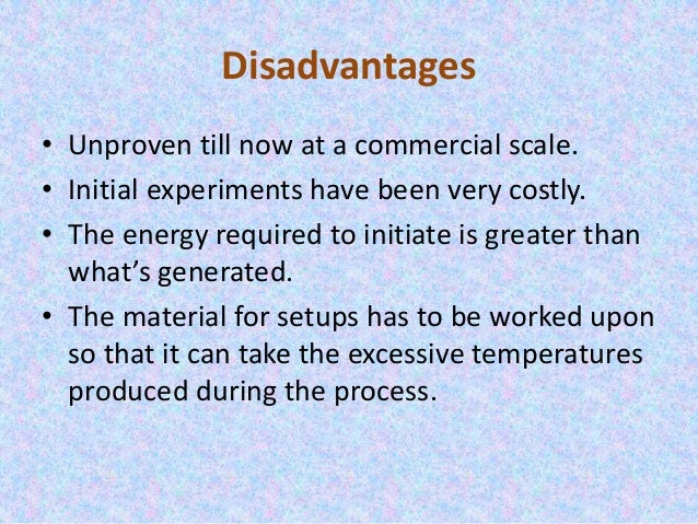Advantages And Disadvantages Of Nuclear Fusion
