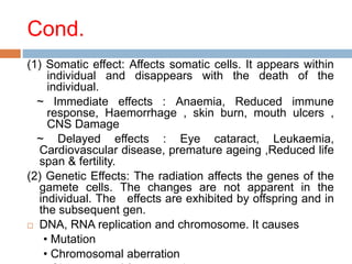 Somatic Effect Nuclear hazard | PPTX