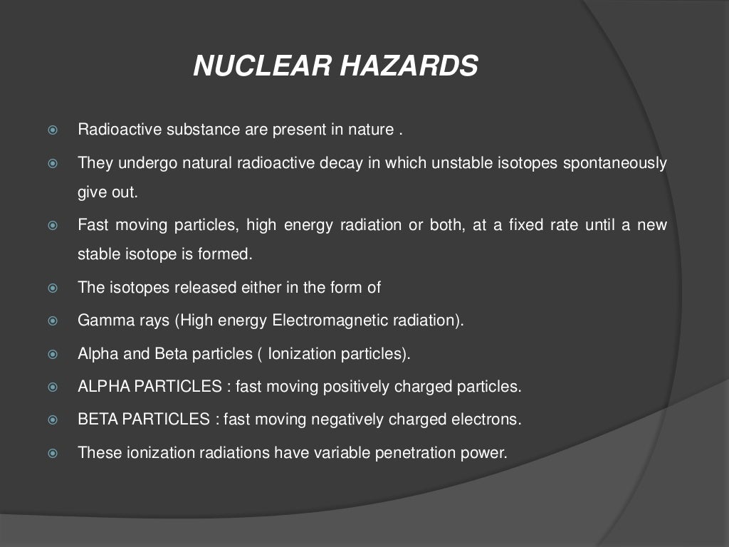 Nuclear hazards