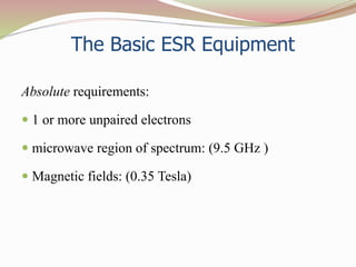 Esr Basic Unit Nuclear magnetic resonanace spectroscopy | PPTX