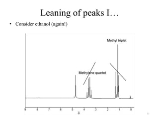 Leaning of peaks I…
• Consider ethanol (again!)




                                    51
 