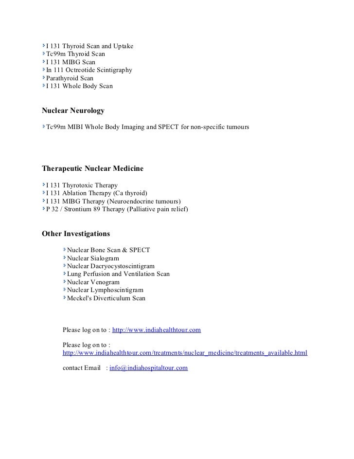 Nuclear medicine in india At Lowest Cost Nuclear medicine in india At Lowest Cost