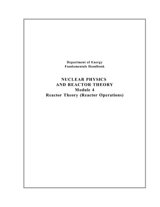 CONTROL RODS DOE-HDBK-1019/2-93 Reactor Theory (Nuclear Parameters)
Control Rods Summary
A black neutron-absorbing material absorbs essentially all incident neutrons. A
grey neutron-absorbing material absorbs only part of the incident neutrons.
A grey neutron-absorbing material may be preferable to a black neutron-
absorbing material in the construction of control rods because the grey absorber
causes smaller depressions in neutron flux and power in the vicinity of the rod.
Resonance absorbers are sometimes preferred to thermal absorbers as control
rod materials because they have a larger area of influence and result in a flatter
flux profile.
Integral control rod worth is the total reactivity worth of the control rod at a
particular degree of withdrawal from the core.
Differential control rod worth is the reactivity change per unit movement of a
control rod.
The typical differential control rod worth curve has a bell shape. It has very
low values at the top and bottom of the core and a maximum value at the center
of the core. The curve has this shape because rod worth is related to neutron
flux, and flux is highest in the center of the core.
The typical integral control rod worth curve has an S shape. It has a
relatively flat slope at the top and bottom of the core and a maximum slope at
the center of the core.
Integral or differential control rod worth curves can be used to determine the
reactivity change due to a control rod movement between two positions.
Integral or differential control rod worth curves can be plotted based on
measured control rod worth data.
NP-03 Rev. 0
Page 58
 