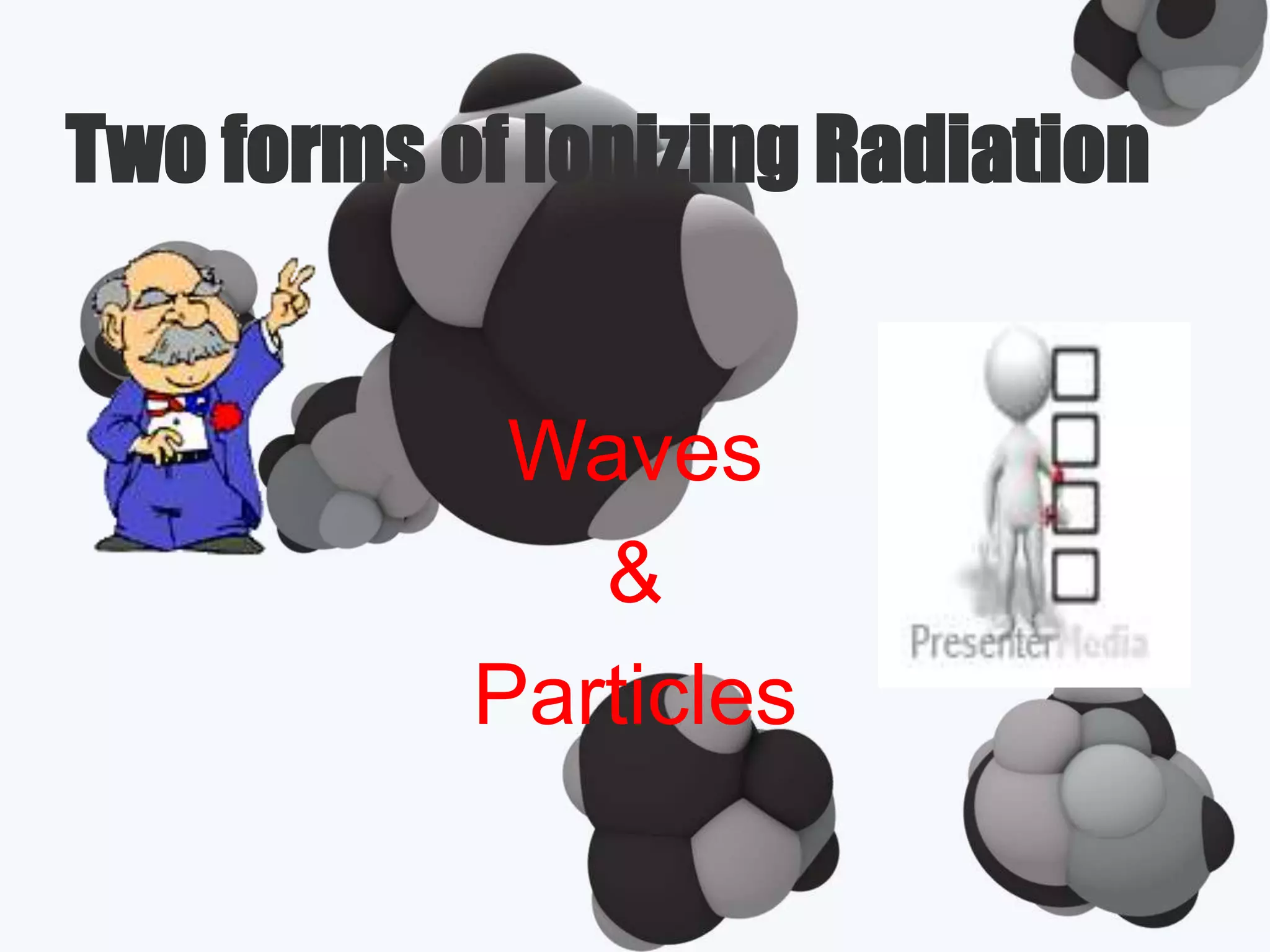 Two forms of Ionizing Radiation
Waves
&
Particles
 
