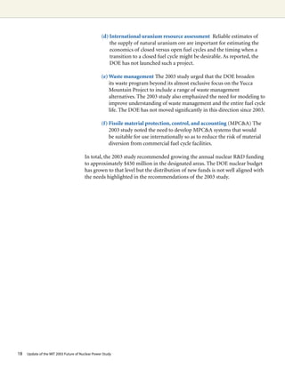 MIT - Future of Nuclear Power | PDF
