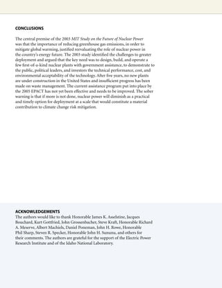 MIT - Future of Nuclear Power | PDF