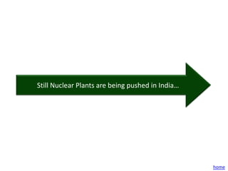 Still Nuclear Plants are being pushed in India…




                                                  home
 