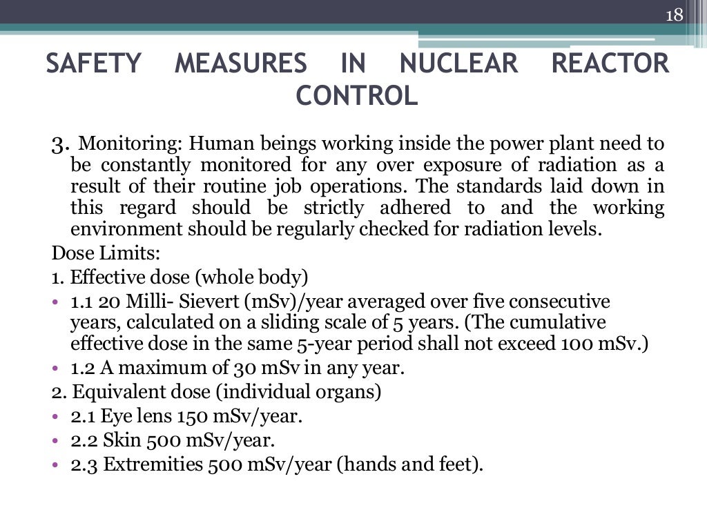 Nuclear power plantsafety measures