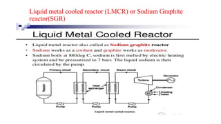 Liquid metal cooled reactor (LMCR) or Sodium Graphite
reactor(SGR)
 