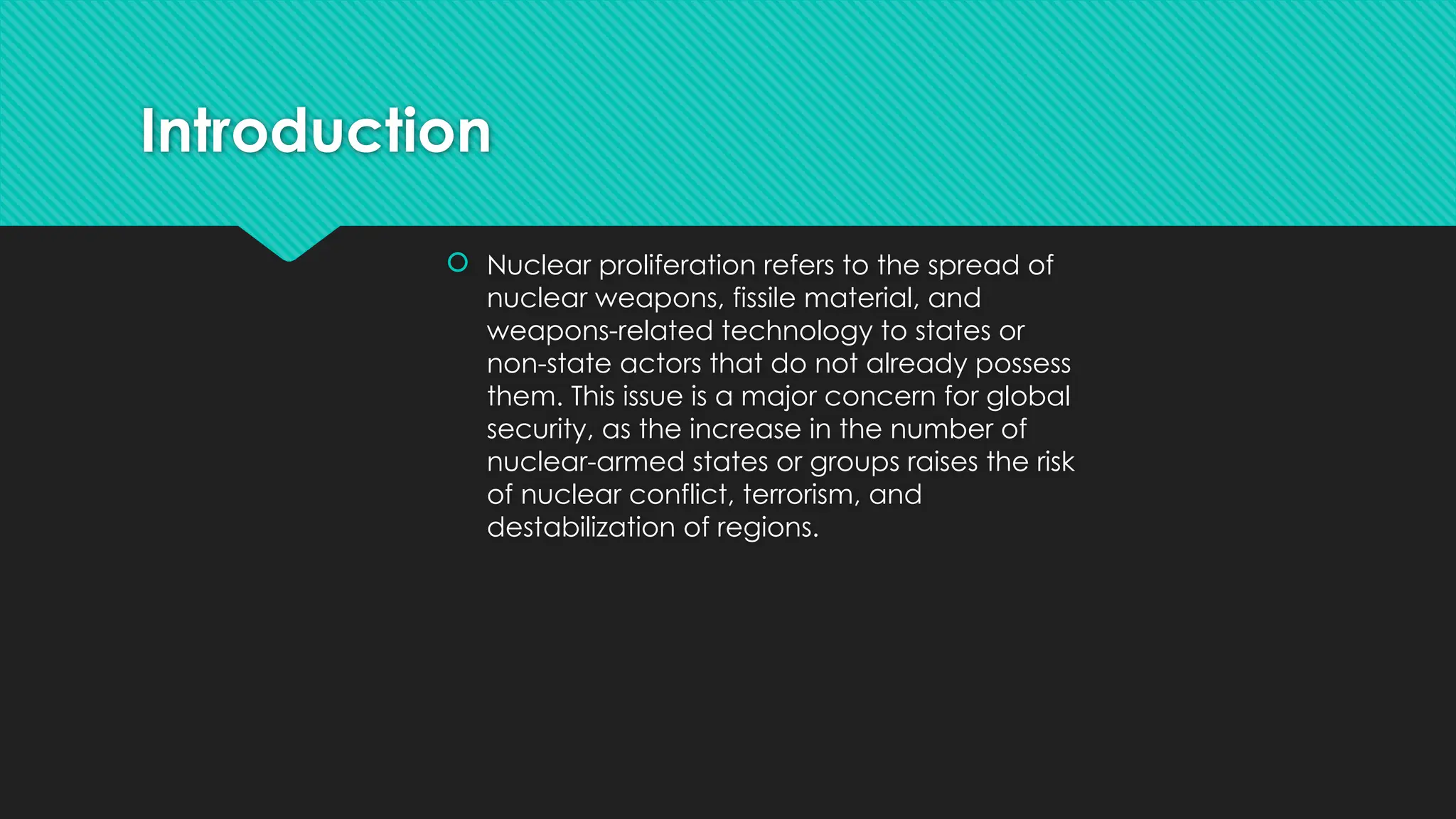 Their is a presentation on Nuclear proliferation | PPT