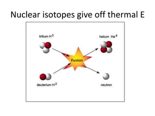 Nuclear isotopes give off thermal E