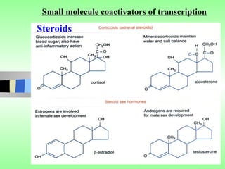 Small molecule coactivators of transcription
Steroids
 
