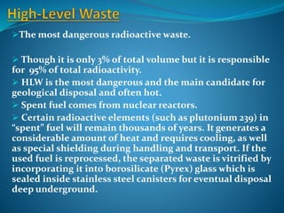 Radioactive Pyrex Nuclear waste disposal techniques | PPTX