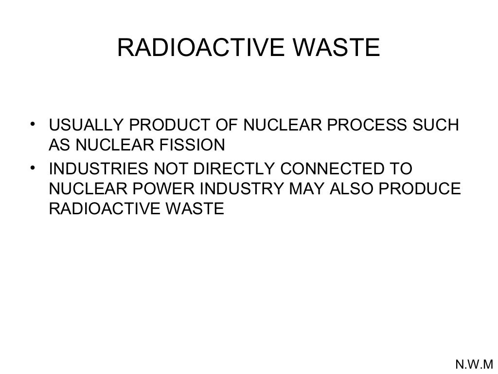 Nuclear waste management