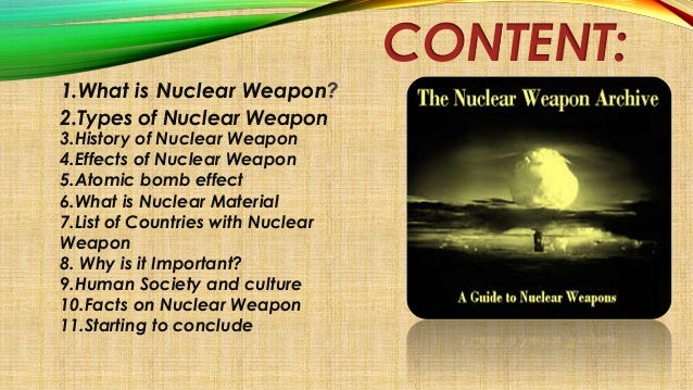 number 5 of facts atomic weapon Nuclear