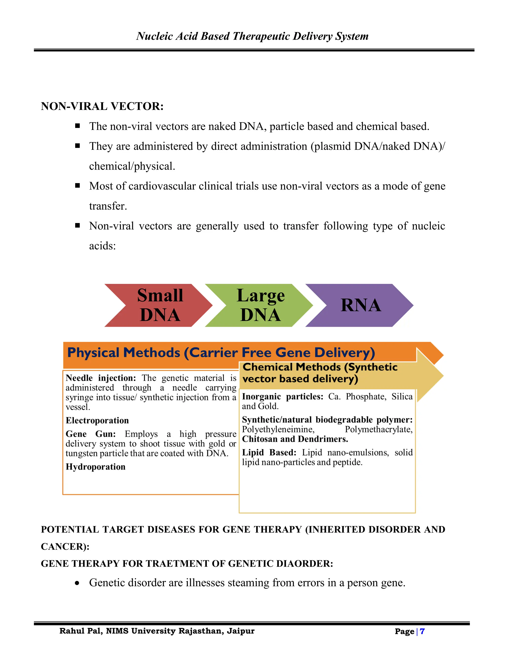 Nucleic Acid Based Therapeutics Delivery Pdf