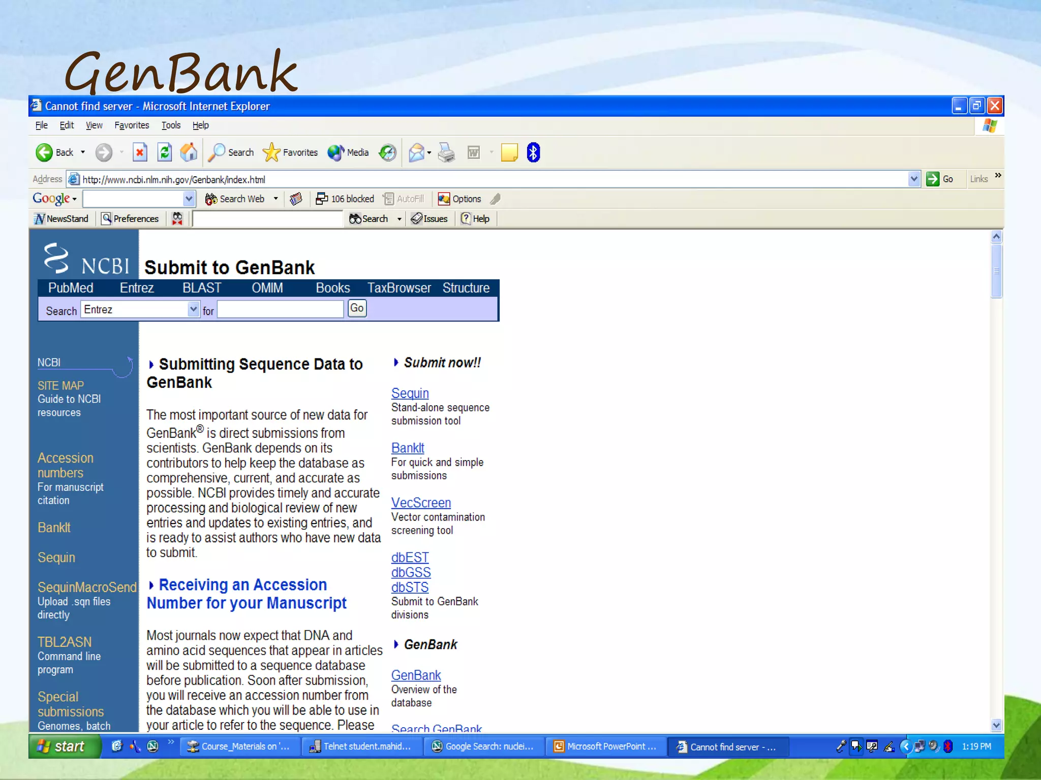 GenBank
 