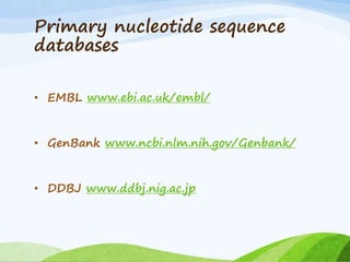 Nucleic acid database | PPTX