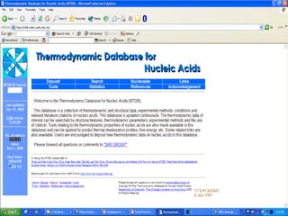 Nucleic acid database | PPTX