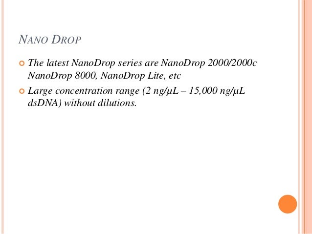 Nucleic acid quantification - DNA/RNA Quantification
