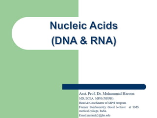 Introduction to Nucleic acids (Biochemistry)