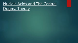 Nucleic Acids and The Central
Dogma Theory
 