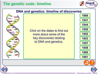 Nucleic Acids and the Genetic Code boardworks AS Level Biology | PPT