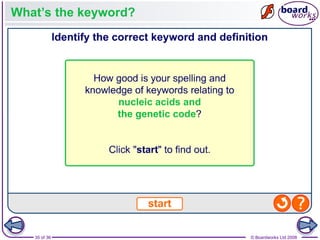 Nucleic Acids and the Genetic Code boardworks AS Level Biology | PPT