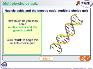 Nucleic Acids and the Genetic Code boardworks AS Level Biology | PPT