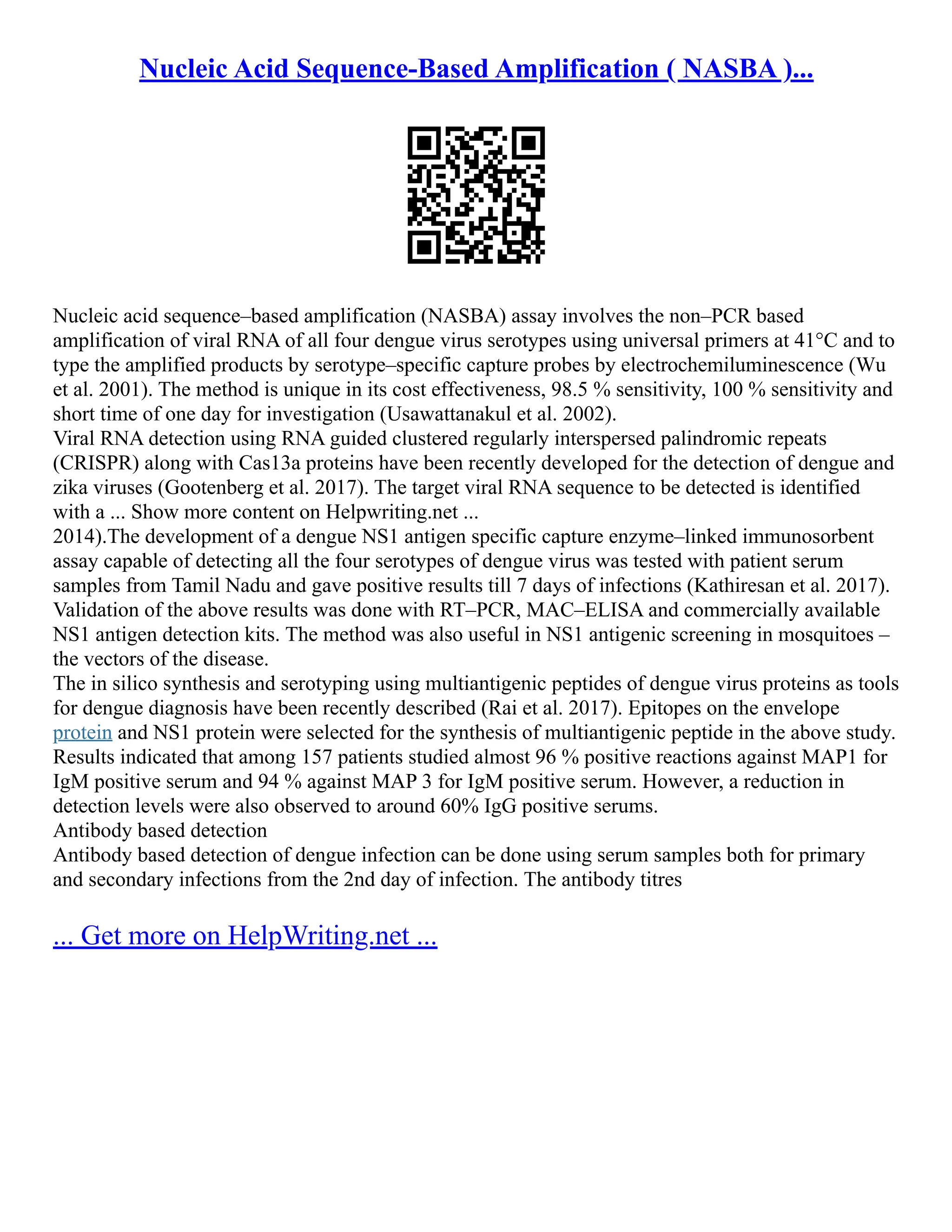 Nucleic Acid SequenceBased Amplification ( NASBA )... PDF