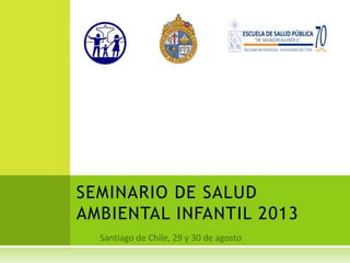 SEMINARIO DE SALUD
AMBIENTAL INFANTIL 2013
 