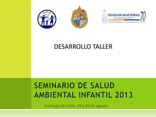 SEMINARIO DE SALUD
AMBIENTAL INFANTIL 2013
DESARROLLO TALLER
 