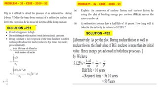 PROBLEM – 31 – CBSE – 2019 – S2
SOLUTION –P31
PROBLEM – 32 – CBSE – 2018 – S1
SOLUTION –P32
 