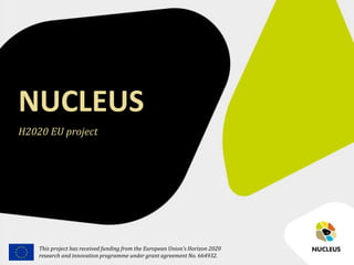 This project has received funding from the European Union’s Horizon 2020
research and innovation programme under grant agreement No. 664932.
NUCLEUS
H2020 EU project
 