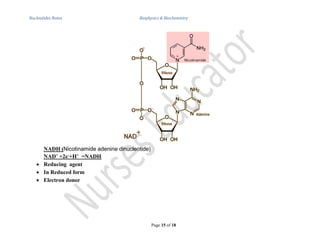 Nucleotides & Nucleic Acids Notes for Biophysics and Biochemistry | PDF