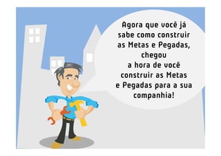 Agora que você já
 sabe como construir
as Metas e Pegadas,
        chegou
    a hora de você
  construir as Metas
e Pegadas para a sua
      companhia!
 